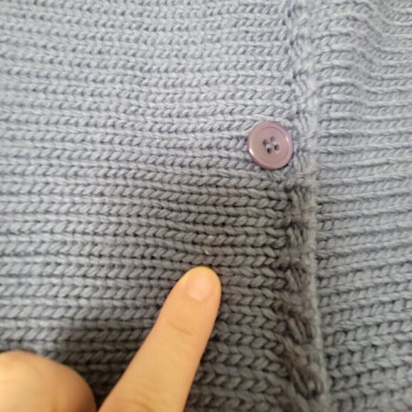 Philippe Adec Paris Wool Blend Cardigan Womens Knit Fringe French Girl Designer - Picture 3 of 16